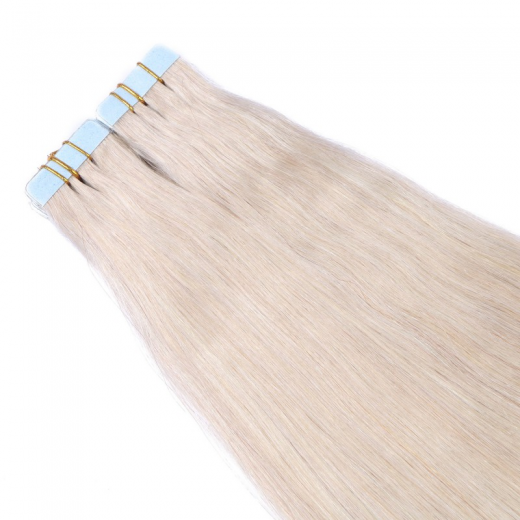 Tape Extensions Grey/Grau &ndash; 100 % Echthaar