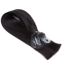 Microring Extensions #1B Schwarzbraun &ndash; 100 % Echthaar