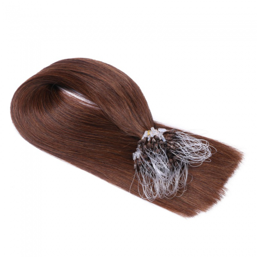Microring Extensions #4 Schokobraun &ndash; 100 % Echthaar