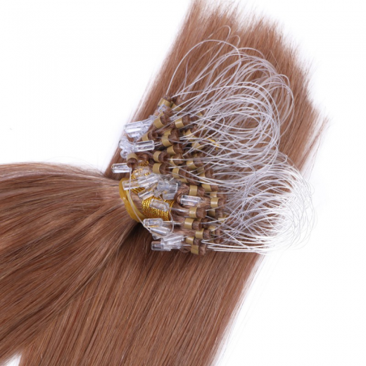 Microring Extensions #12 Hellbraun &ndash; 100 % Echthaar
