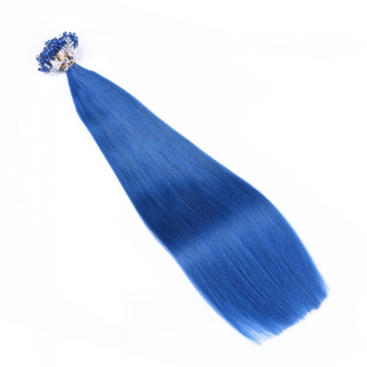 Microring Extensions Blau &ndash; 100 % Echthaar