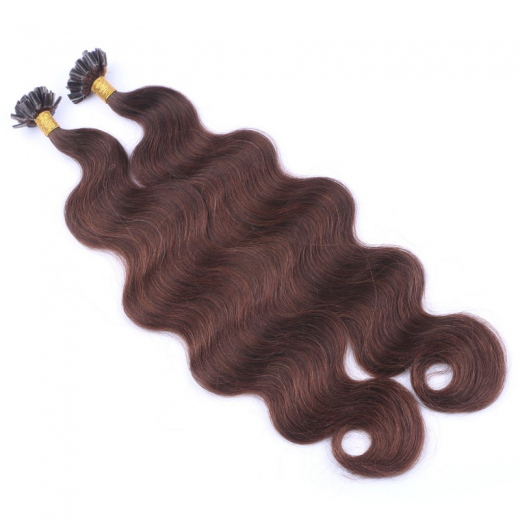 25 Keratin Bonding Hair Extensions - 2 Dunkelbraun - GEWELLT 100% Echthaar 1g Strhne - NOVON EXTENTIONS 60cm