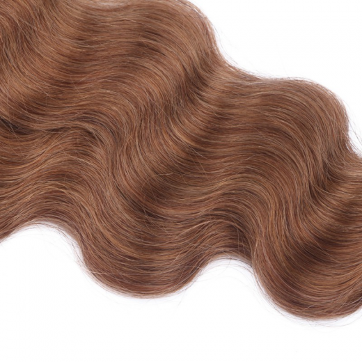 Bonding Extensions #8 Goldbraun gewellt &ndash; 100 % Echthaar