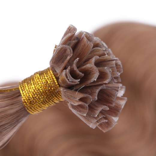 Bonding Extensions #10 Leichtbraun gewellt &ndash; 100 % Echthaar