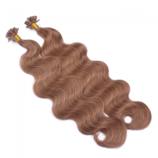 25 Keratin Bonding Hair Extensions - 10 Leichtbraun - GEWELLT 100% Echthaar 1g Strhne - NOVON EXTENTIONS 60cm