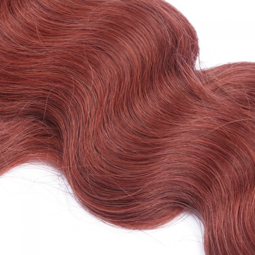 Bonding Extensions #14 Rot gewellt &ndash; 100 % Echthaar