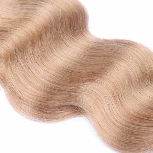 Bonding Extensions #20 Aschblond gewellt &ndash; 100 % Echthaar