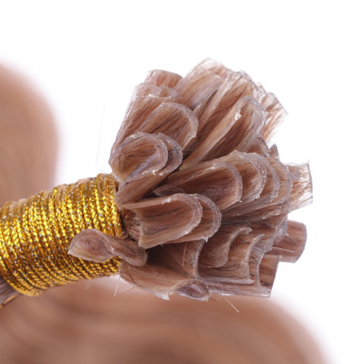 Bonding Extensions #27 Honigblond gewellt &ndash; 100 % Echthaar