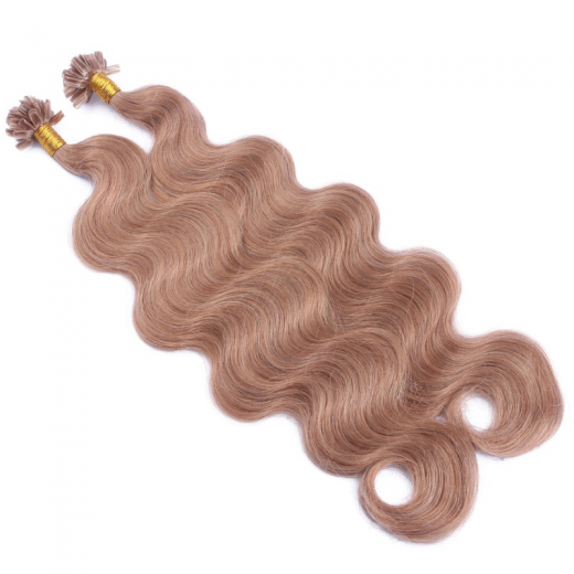25 Keratin Bonding Hair Extensions - 27 Honigblond - GEWELLT 100% Echthaar 1g Strhne - NOVON EXTENTIONS 50cm