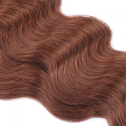 Bonding Extensions #33 Rotbraun gewellt &ndash; 100 %...