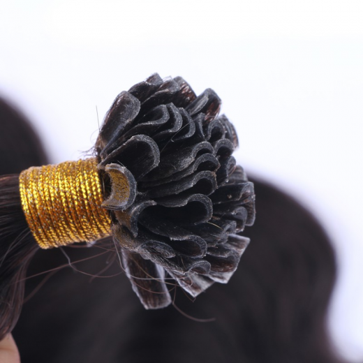 Bonding Extensions #1B/24 Ombre gewellt &ndash; 100 % Echthaar