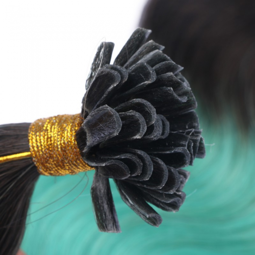 Bonding Extensions #1B/SKY Ombre gewellt &ndash; 100 % Echthaar