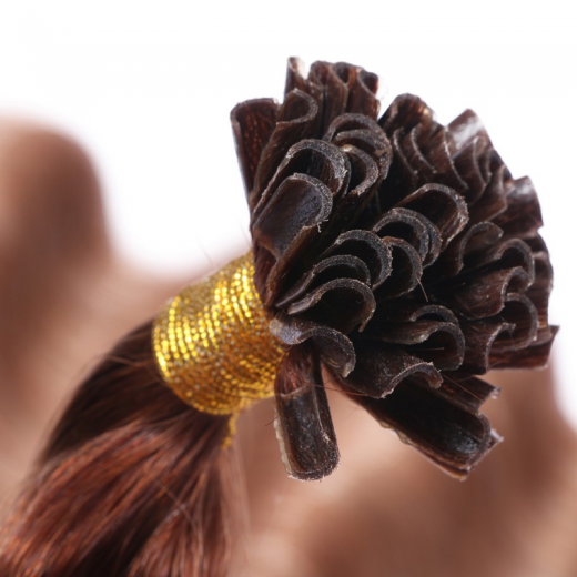 25 Keratin Bonding Hair Extensions - 4/27 Ombre - GEWELLT 100% Echthaar 1g Strhne - NOVON EXTENTIONS