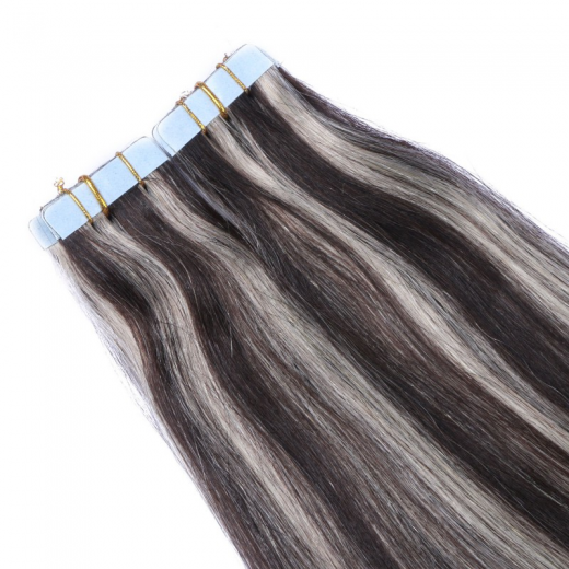 Tape Extensions #1B/GREY Gestr�hnt &ndash; 100 % Echthaar