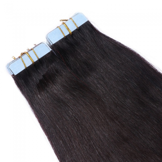 10 x Tape In - 1b/Red Ombre - Hair Extensions - 2,5g - NOVON EXTENTIONS 50 cm
