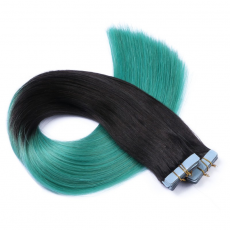 Tape Extensions #1B/SKY Ombre &ndash; 100 % Echthaar