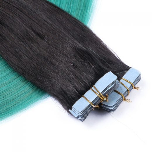 10 x Tape In- 1b/Sky Ombre - Hair Extensions - 2,5g - NOVON EXTENTIONS 50 cm