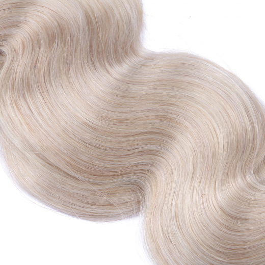 Bonding Extensions Grey/Grau gewellt &ndash; 100 % Echthaar