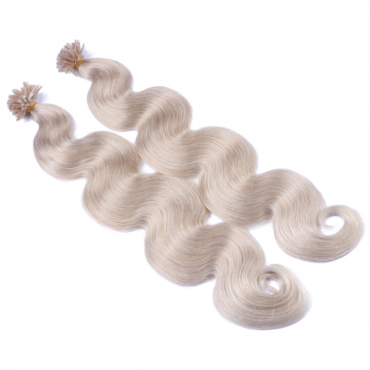 25 Keratin Bonding Hair Extensions - Grey / Grau - GEWELLT 100% Echthaar 1g Strhne - NOVON EXTENTIONS 60cm