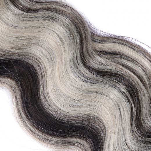 Bonding Extensions #1B/GREY Gestr�hnt gewellt &ndash; 100 % Echthaar