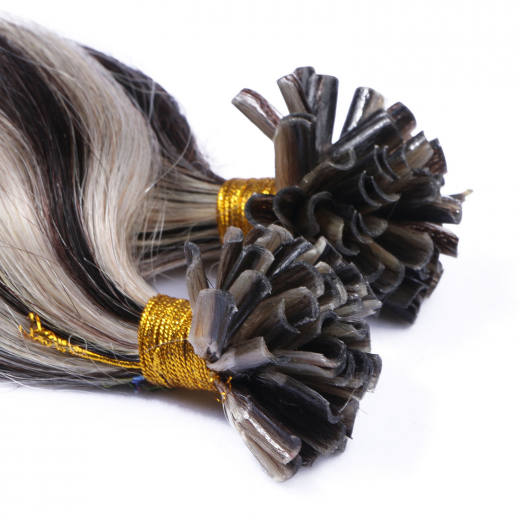 Bonding Extensions #1B/GREY Gestr�hnt gewellt &ndash; 100 % Echthaar