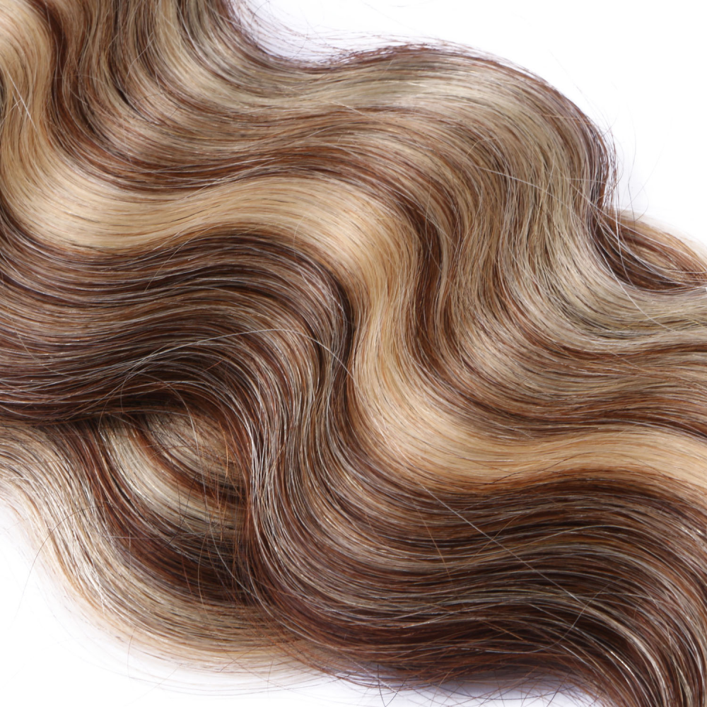 25 Keratin Bonding Hair Extensions (4/24 Gesträhnt) GEWELLT 100