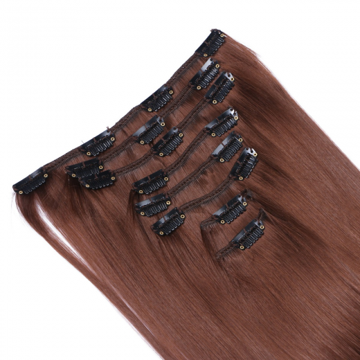 #4 - Clip-In Hair Extensions / 8 Tressen / Haarverlngerung XXL Komplettset 50 cm - Glatt