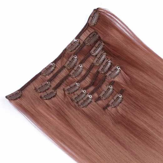 #4 - Clip-In Hair Extensions / 8 Tressen / Haarverlngerung XXL Komplettset 60 cm - Glatt