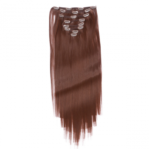 #6 - Clip-In Hair Extensions / 8 Tressen / Haarverlngerung XXL Komplettset 50 cm - Glatt