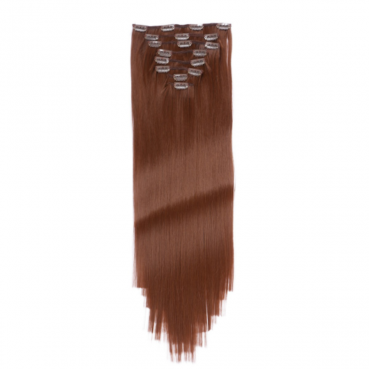 #8 - Clip-In Hair Extensions / 8 Tressen / Haarverlngerung XXL Komplettset 60 cm - Gewellt