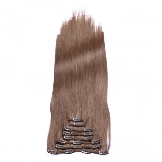 #10 - Clip-In Hair Extensions / 8 Tressen / Haarverlngerung XXL Komplettset 50 cm - Glatt