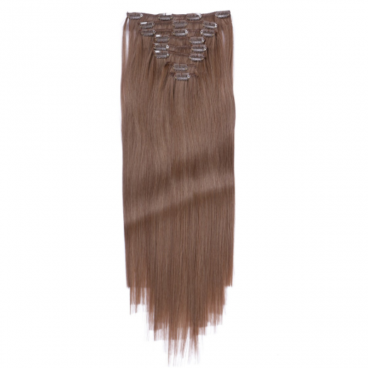 #10 - Clip-In Hair Extensions / 8 Tressen / Haarverlngerung XXL Komplettset 60 cm - Glatt