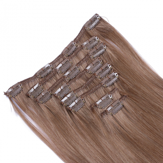 #10 - Clip-In Hair Extensions / 8 Tressen / Haarverlngerung XXL Komplettset 60 cm - Glatt