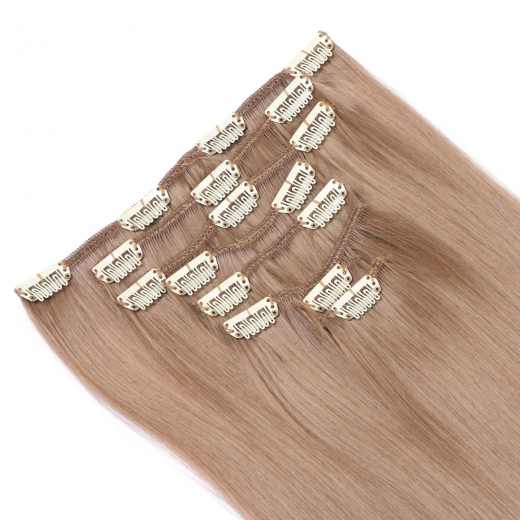 #12 - Clip-In Hair Extensions / 8 Tressen / Haarverlngerung XXL Komplettset 60 cm - Gewellt
