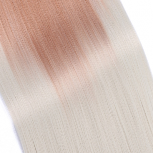 #12/60 Ombre - Clip-In Hair Extensions / 8 Tressen / Haarverlngerung XXL Komplettset 60 cm - Glatt