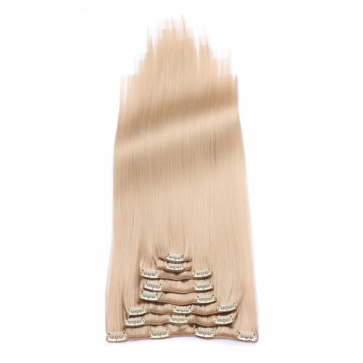 #18 - Clip-In Hair Extensions / 8 Tressen / Haarverlngerung XXL Komplettset 50 cm - Glatt
