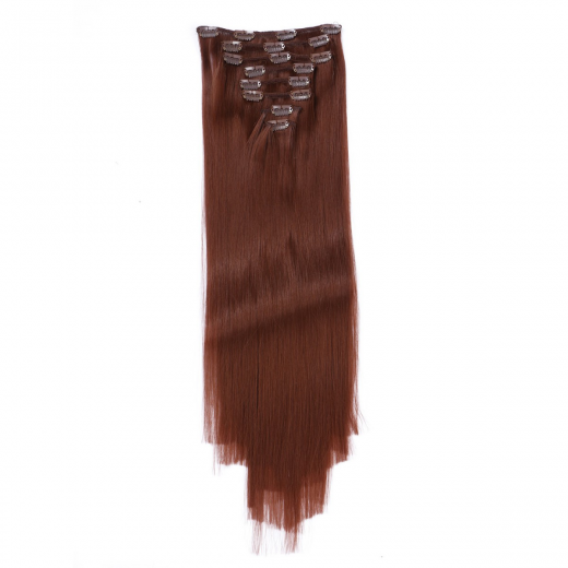 #33 - Clip-In Hair Extensions / 8 Tressen / Haarverlngerung XXL Komplettset 60 cm - Gewellt
