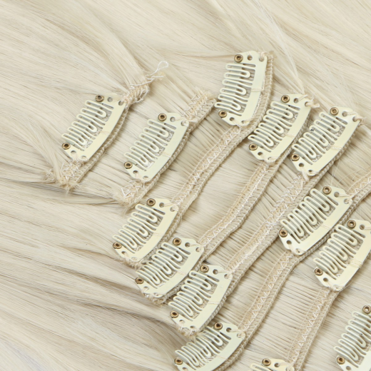 #613 - Clip-In Hair Extensions / 8 Tressen / Haarverlngerung XXL Komplettset 60 cm - Gewellt
