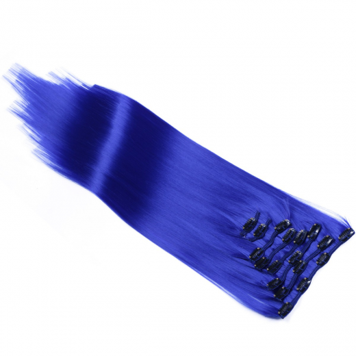 #Darkblue - Clip-In Hair Extensions / 8 Tressen / Haarverlngerung XXL Komplettset 60 cm - Gewellt