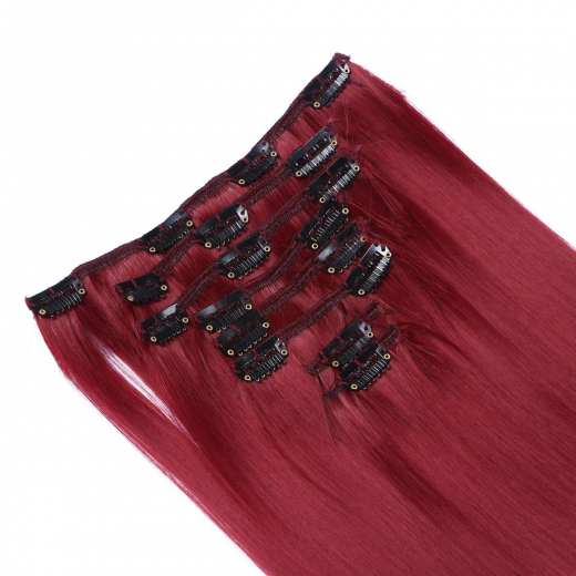 #Darkburg - Clip-In Hair Extensions / 8 Tressen / Haarverlngerung XXL Komplettset 60 cm - Glatt