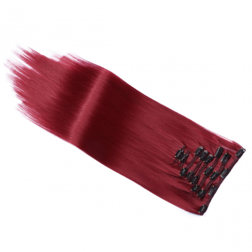 #Darkburg - Clip-In Hair Extensions / 8 Tressen / Haarverlngerung XXL Komplettset 60 cm - Glatt