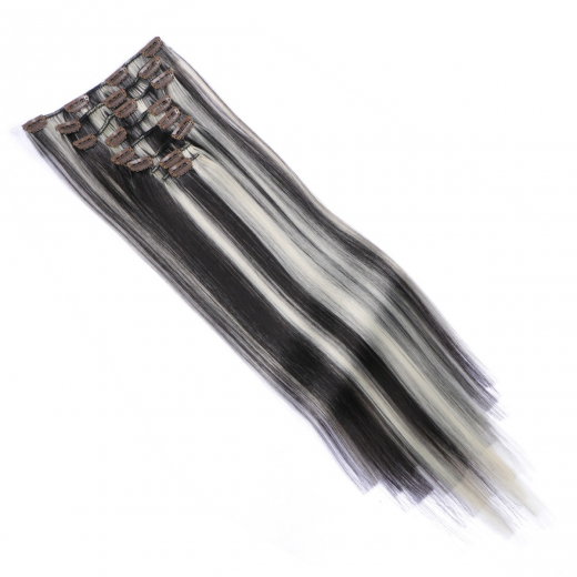 #H4/613 Gestrhnt - Clip-In Hair Extensions / 8 Tressen / Haarverlngerung XXL Komplettset 50 cm - Glatt