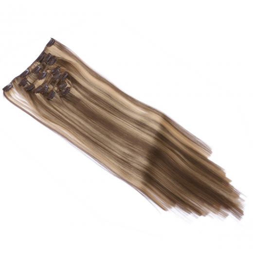 #H10/16 Gestrhnt - Clip-In Hair Extensions / 8 Tressen / Haarverlngerung XXL Komplettset 60 cm - Gewellt
