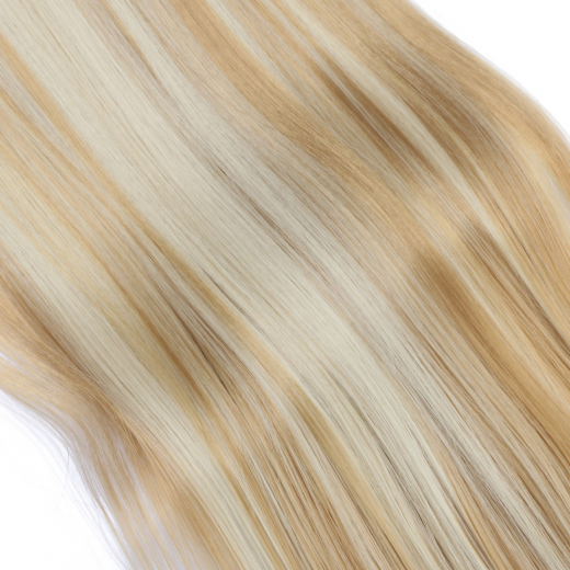 #H27/613 Gestrhnt - Clip-In Hair Extensions / 8 Tressen / Haarverlngerung XXL Komplettset 50 cm - Glatt