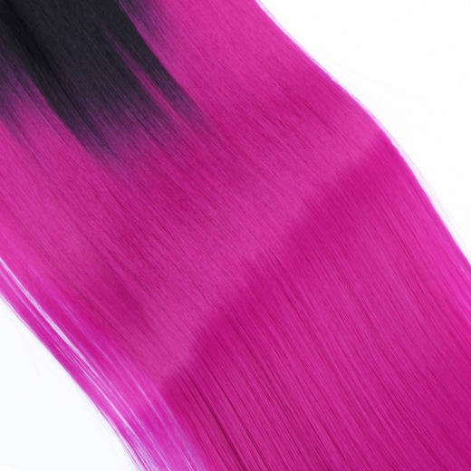 #T1B/Violett Ombre - Clip-In Hair Extensions / 8 Tressen / Haarverl�ngerung XXL Komplettset 60 cm - Glatt