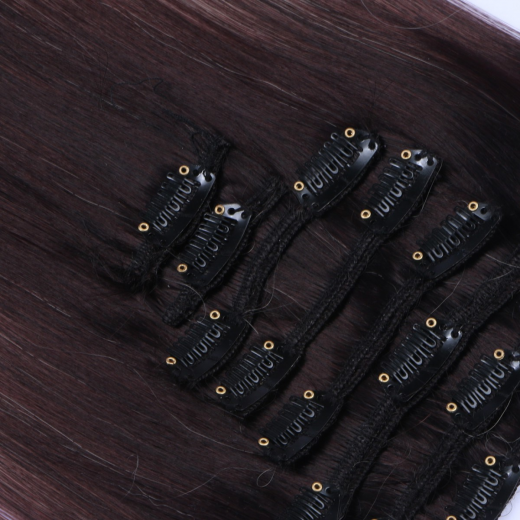 #T4/613 Ombre - Clip-In Hair Extensions / 8 Tressen / Haarverlngerung XXL Komplettset 60 cm - Gewellt