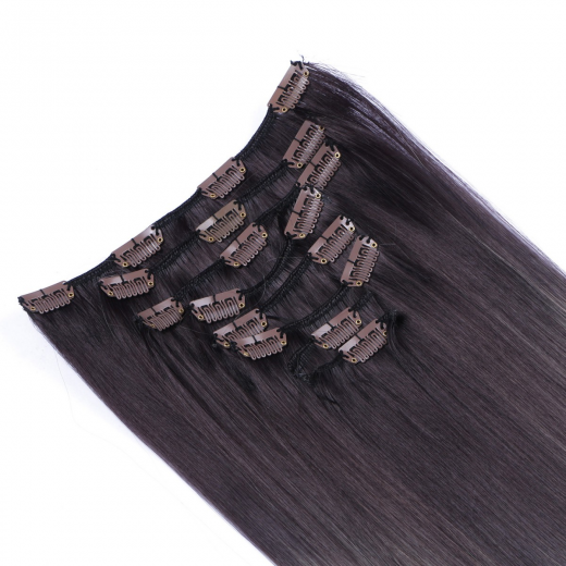 #T4A/24 Ombre - Clip-In Hair Extensions / 8 Tressen / Haarverlngerung XXL Komplettset 60 cm - Gewellt
