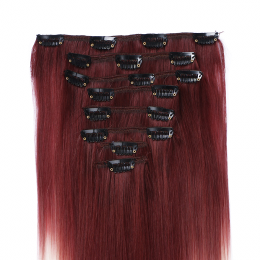 #T30/613 Ombre - Clip-In Hair Extensions / 8 Tressen / Haarverlngerung XXL Komplettset 60 cm - Gewellt