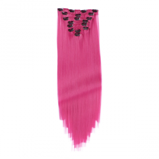 #Violett - Clip-In Hair Extensions / 8 Tressen / Haarverlngerung XXL Komplettset 50 cm - Glatt