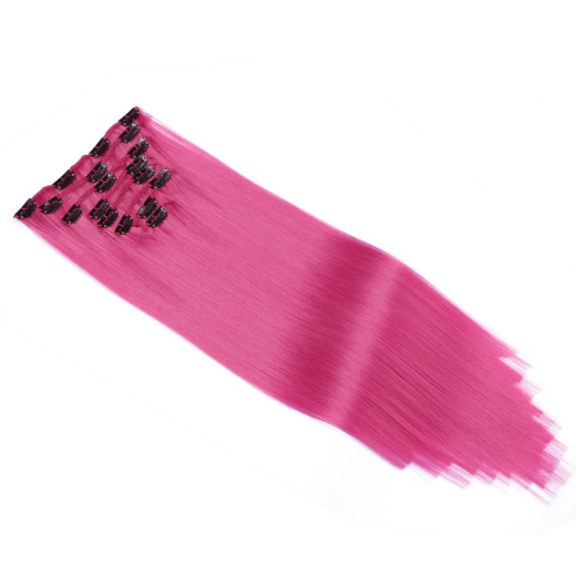 #Violett - Clip-In Hair Extensions / 8 Tressen / Haarverlngerung XXL Komplettset 50 cm - Glatt